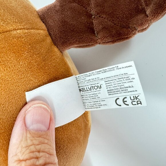 Kellitoy Squishmallow Brown Beaver Plush Toy 7" With Pink Hat & Embroidered Face - Picture 5 of 9